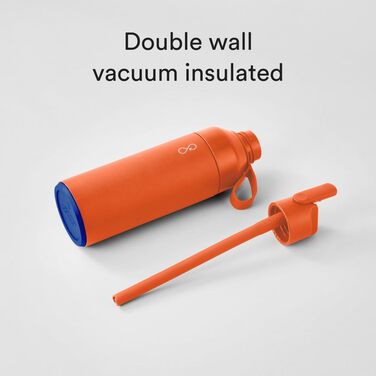 Пляшка Ocean Bottle GO 500 мл сонячно-оранжева, екологічна, з переробленої нержавіючої сталі, багаторазова