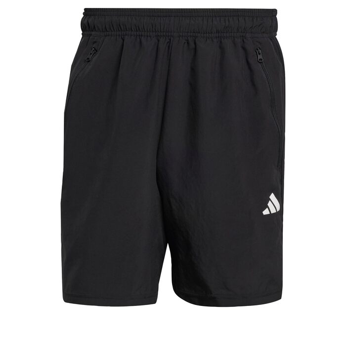 Чоловічі тренувальні шорти Adidas Train Essentials Woven, чорні з білим, 7 дюймів, розмір S