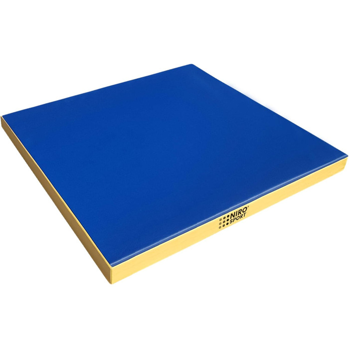 Гімнастичний мат NiroSport 100x100x8 см, м'який, для фітнесу, тренувань, спортивний, захисний, червоний, вироблено в Німеччині