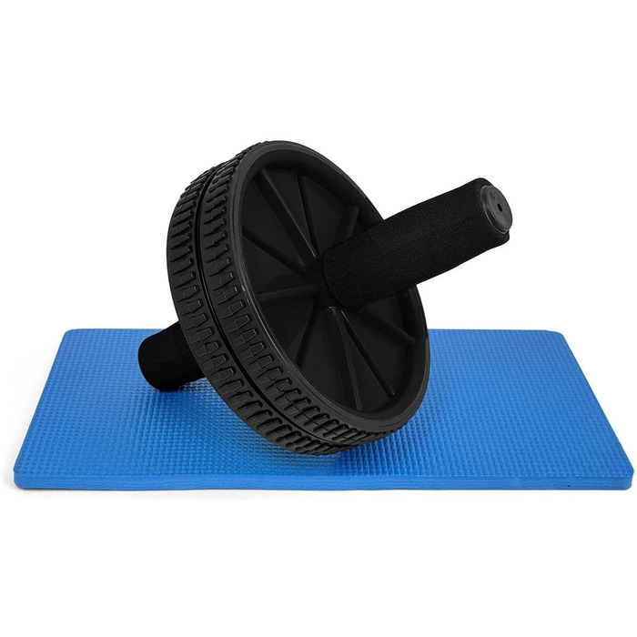 Колесо для пресу OcioDual з ручкою, тренажер для дому, AB Wheel (чорний)