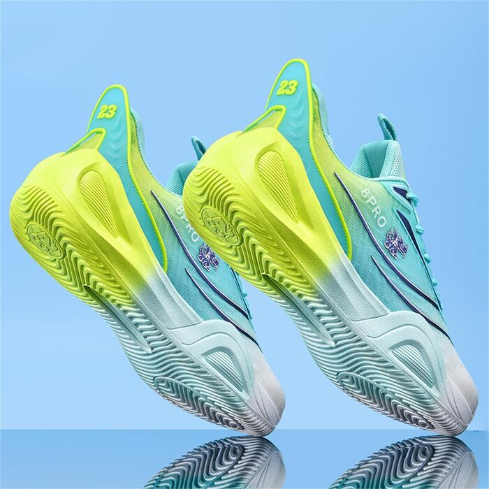 Баскетбольні кросівки TBJ для чоловіків та жінок, спортивні, тренувальні, з неслизькою підошвою, зносостійкі, біло-зелені (899)