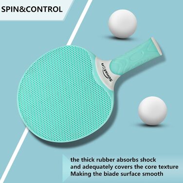 Набір для пінг-понгу Senston: професійні ракетки та м'ячики для 2-4 гравців, гума Verbund, для гри в приміщенні та на вулиці