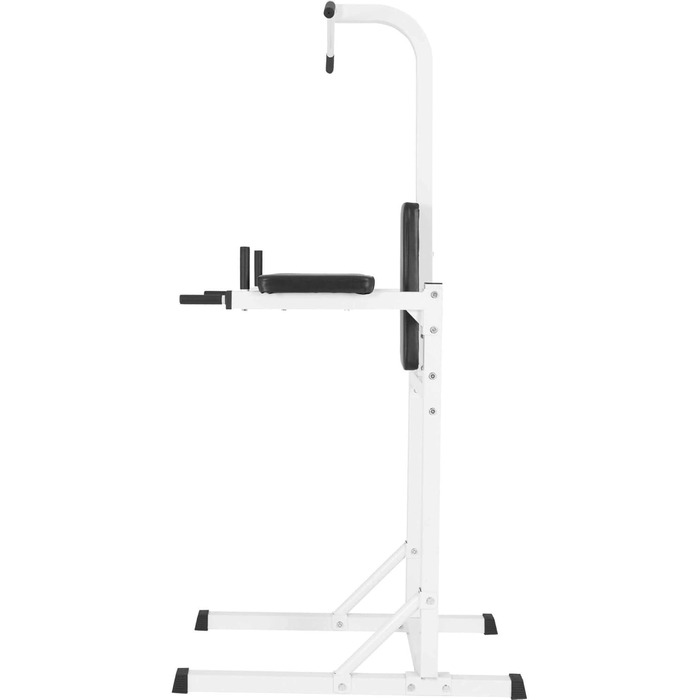 GORILLA SPORTS® Power Tower – багатофункціональна силова станція для дому: турнік, бруси, тренажер для підтягувань, віджимань і пресу, чорний/білий, фітнес обладнання для домашніх тренувань
