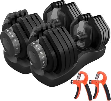 Регульовані гантелі 15 в 1: комплект для силових та домашніх тренувань (24-40 кг)