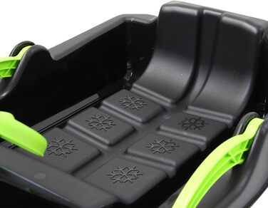 Сніговий санки Bob Black Devil з кермом, гальмом та ручним гальмом, від 3 років, чорний