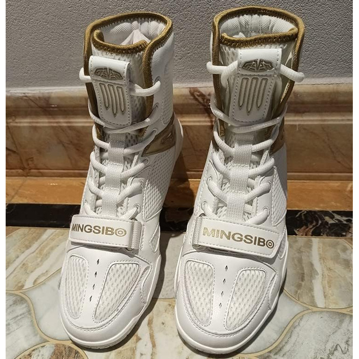 Чоловічі боксерські черевики BLBK для боротьби, кікбоксингу, муай-тай, спарингу та тренувань. Дихаючі боксерські черевики для чоловіків та юнаків, 30 EU, білий колір