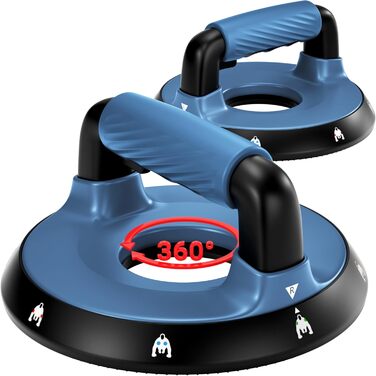 Регульовані бруси для віджимань 360° - тренажер для верхньої частини тіла, синій