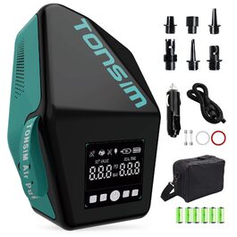 Електричний насос Tonsim Sup Pumpe 20 PSI для SUP-дощок, каяків та наметів з акумулятором та автопідключенням 12V