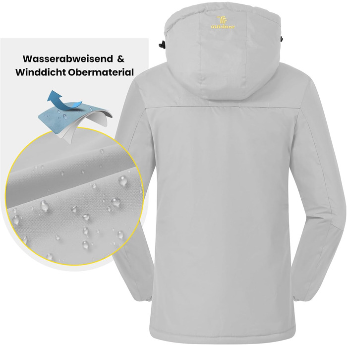 Жіноча куртка: флісова, зимова, водонепроникна, дихаюча, тепла, вітрозахисна, софтшел з капюшоном, для активного відпочинку (S, світло-сіра)