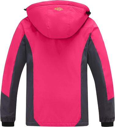 Жіноча гірськолижна куртка Wantdo, тепла флісова куртка, водонепроникна, дихаюча, рожево-червона, розмір L