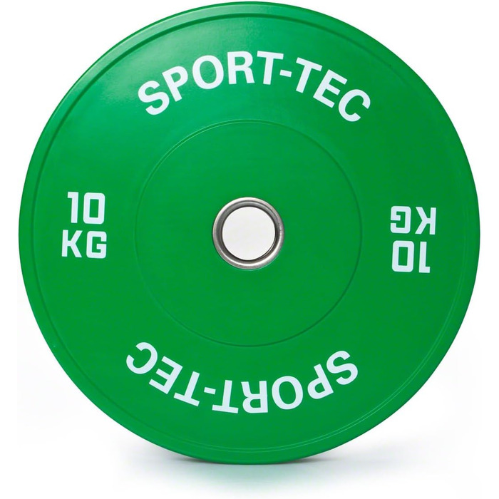 Олімпійський бампер-диск Sport-Tec, 10 кг, зелений, Ø 50 мм, для штанги