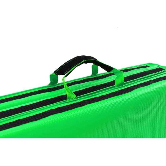 Складаний гімнастичний мат Hop-Sport 180x60x5 см з ручками та липучкою, товщина 4/5 см — килимок для фітнесу та домашніх тренувань
