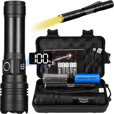 Ліхтар налобний LED USB-C, 500000 люмен, тактичний, 5 режимів, водонепроникний IPX7, для кемпінгу та відпочинку на природі