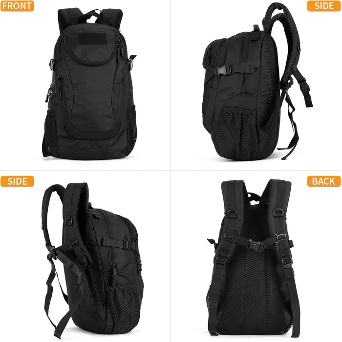 Тактичний рюкзак HUNTVP 25L MOLLE, водонепроникний, для спорту, туризму, школи, дорослих, компактний, для походів, тренувань