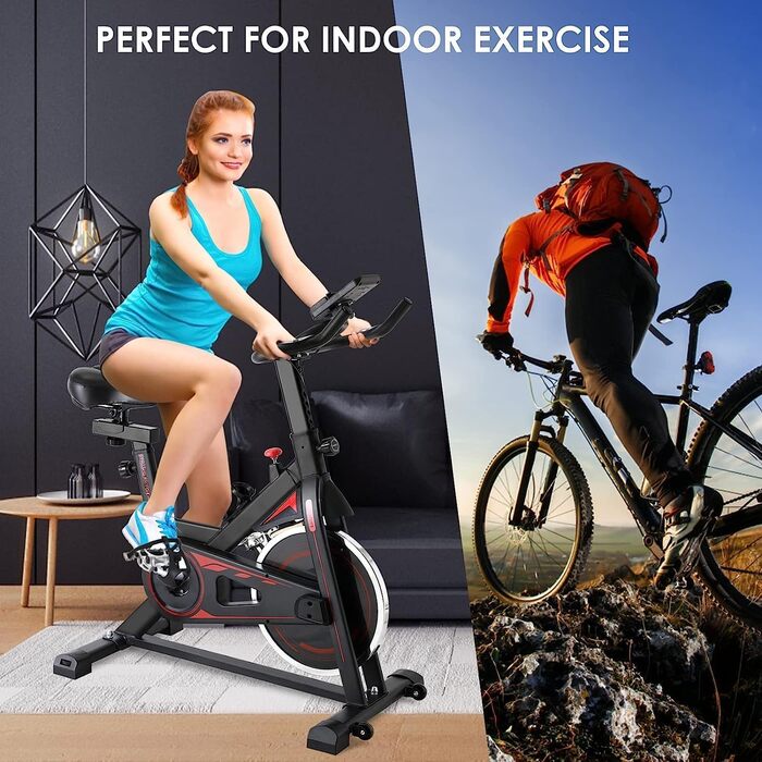 Велотренажер Heimtrainer для дому, до 150 кг, 10 кг маховик, LCD-дисплей, тримач для iPad та пляшки, фітнес велосипед для кардіо-тренувань