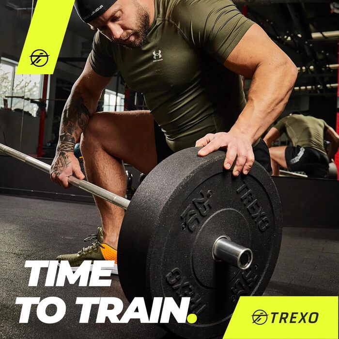 TREXO Олімпійський бампер-диск 0,5 кг для штанги, гума, 50 мм, для кросфіту та тренувань