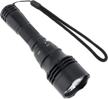 LED-ліхтар для дайвінгу SecurityIng: 5 режимів, 2000 люмен, водонепроникний до 30м, для дайвінгу, риболовлі та відпочинку на воді