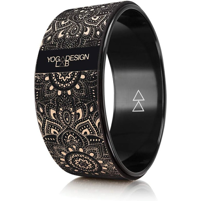 Колесо для йоги Yoga Design Lab | Dharma Rad, екологічне | для інтенсивної розтяжки, покращує поставу (Чорний колір корку)