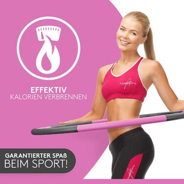 AthleticPro Оригінальний хулахуп для дорослих 0.75-1 кг, розбірний, 6-8 секцій, для схуднення, фітнес, зі скакалкою
