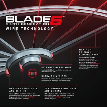 Професійна класична дротяна мішень WINMAU Blade 6 із сизалю для дартсу