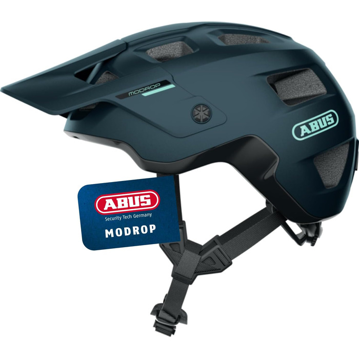Велосипедний шолом ABUS MoDrop MTB, міцний, з вентиляцією, унісекс, розмір M (54-58 см), синій