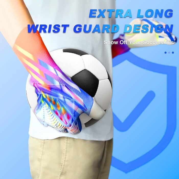 Воротарські рукавички для футболу, Максимальне зчеплення, Розміри 6/7/8/9/10, Міцні, для чоловіків, хлопців, юнаків, дорослих та дітей, Американський футбол