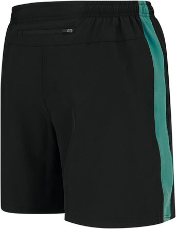 Чоловічі спортивні шорти для тренувань з підкладкою, швидковисихаючі, з кишенями, чорний/Каспійський колір (L, чорний/Байю)