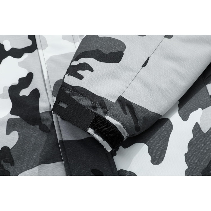 Чоловіча зимова куртка для сноуборду та лиж, водонепроникна, вітрозахисна, з капюшоном, камуфляж, чорний колір