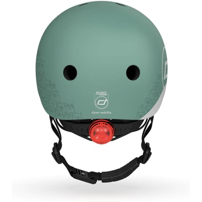 Дитячий шолом Scoot&Ride XXS, рефлективний, лісовий зелений