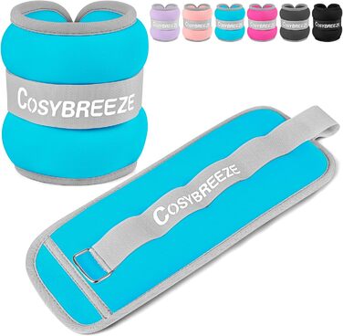 Cosybreeze обважнювачі для ніг і рук, манжети-обважнювачі для фітнесу, бігу, тренувань, 1-10 кг, пара