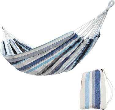 Гамак yourGEAR Maui XL, 220x120 см, бавовна, 240 кг, зелений/блакитний (аква)