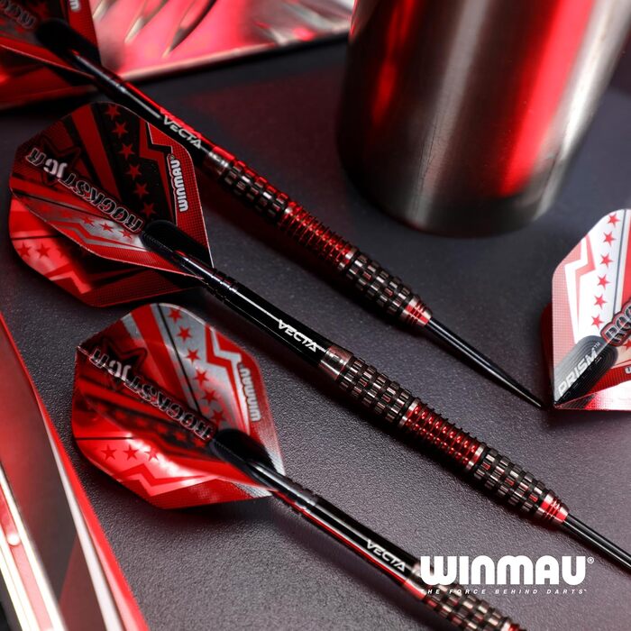 Дротики WINMAU Joe Cullen Rockstar RS 1.0 професійні, вольфрамові, з оперенням і стрижнями