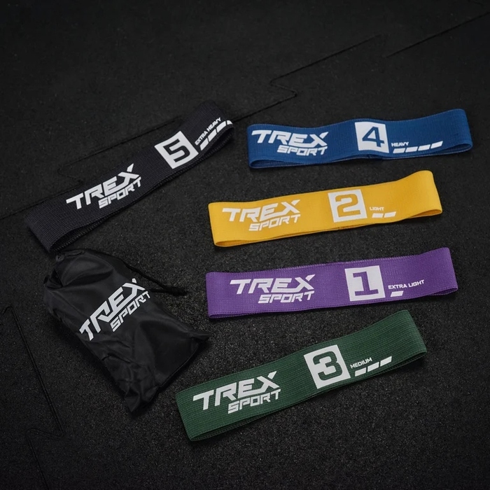 Набір еластичних стрічок-розтягувачів Trex Sport 330 x 60 мм, 5 шт.