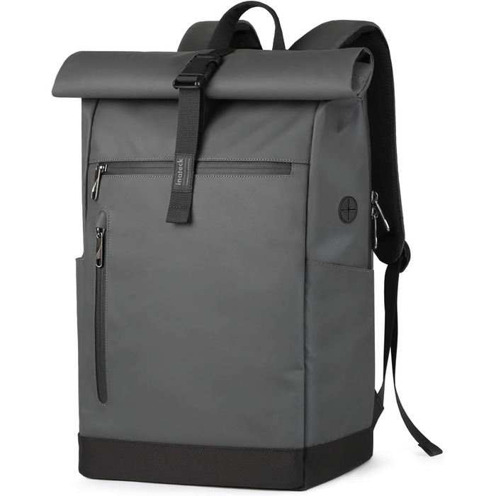 Рюкзак Inateck RollTop 25-30 л для чоловіків і жінок, велосипедний, шкільний, міський, для університету, роботи, спорту та подорожей, з відділенням для ноутбука 17