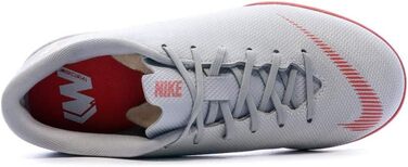 Дитячі футзальні кросівки Nike Vapor 12 Academy GS IC для залу, 33 EU, кольори Wolf Grey, Lt Crimson, Pure Platinum