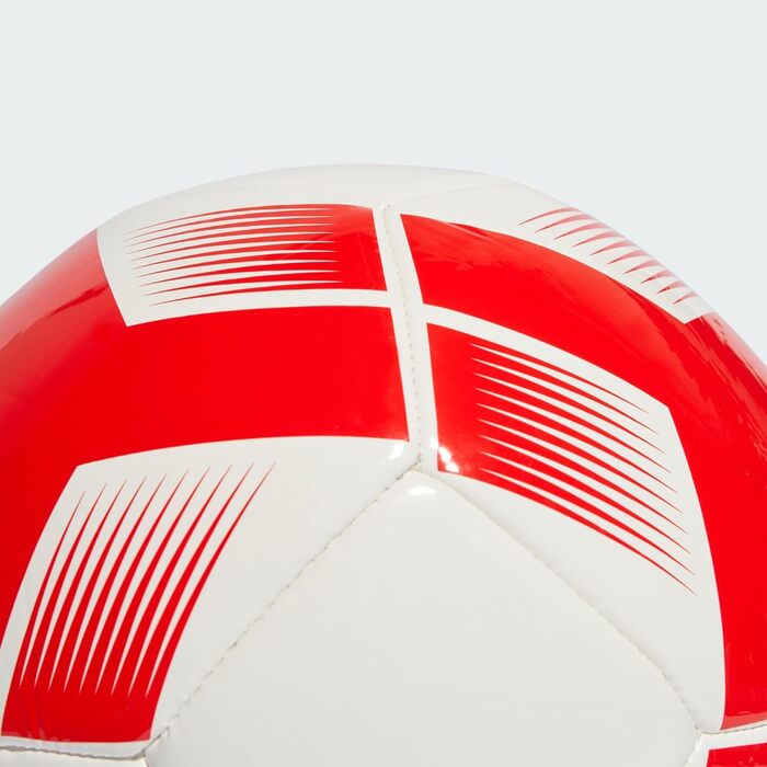 Футбольний м'яч adidas Starlancer CLB, машинна прошивка, розмір 3, біло-червоний