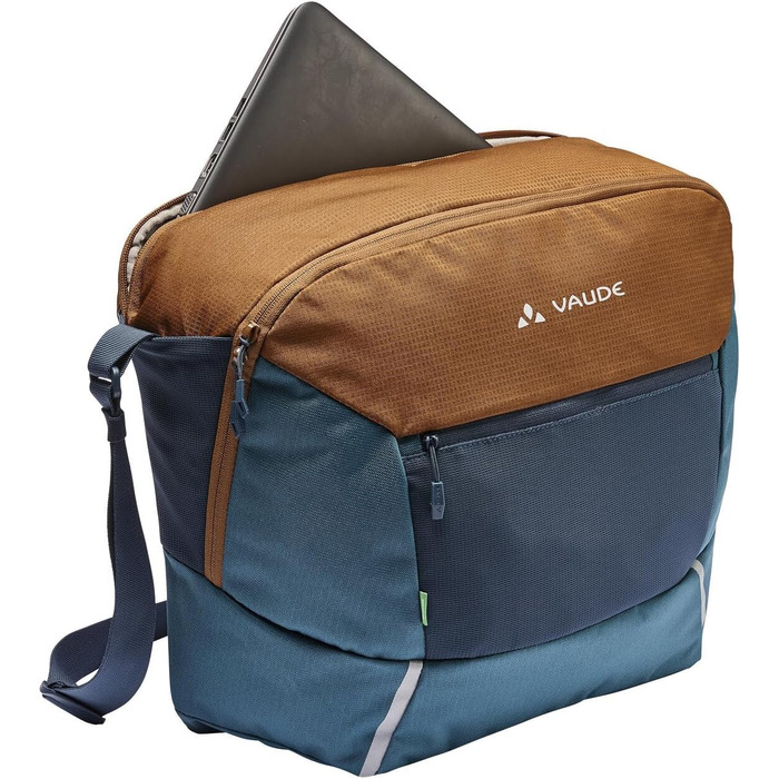 Сумка-месенджер VAUDE Cycle Messenger L для велосипеда, 20 л, з дощовиком, універсальний розмір, Baltic Sea/Umbra