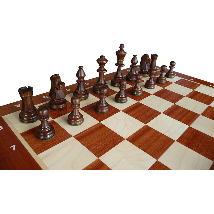 Набір шаховий Großartig Tournament NO. 6 | Master Of Chess | Шахове поле 54x54 см | З горіха та ясену | Набір шаховий Staunton | Преміум якість