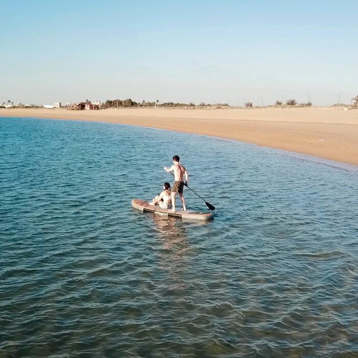 Надувна SUP-дошка Whitewood 305-335 см, преміум-дизайн під дерево, вантажопідйомність 180 кг, для 2-3 осіб, з аксесуарами: рюкзак, весло, насос, страховочний ремінь, водонепроникна сумка