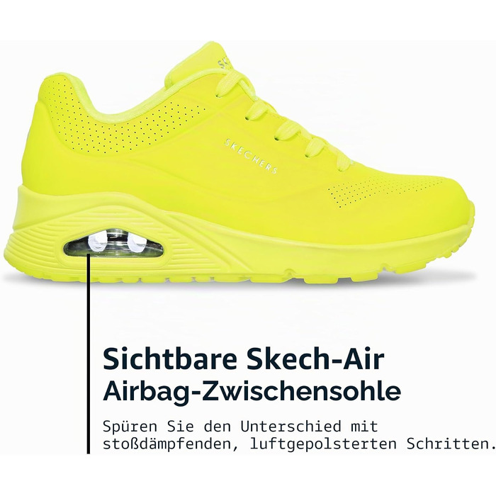 Кросівки жіночі Skechers UNO 73667/NORG жовті, розмір 39 EU - оригінальні та зручні