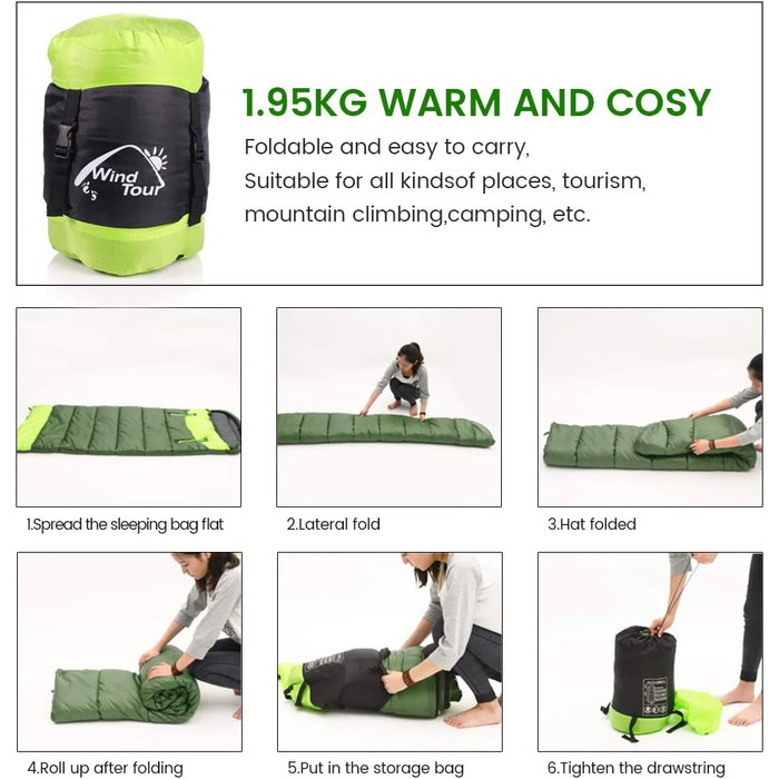 Сплячий мішок-одеяло, трансформований, -10°C до 20°C, дихаючий, з'єдний, ультралегкий для відпочинку, кемпінгу, походів, альпінізму (ліва блискавка, армійський зелений)