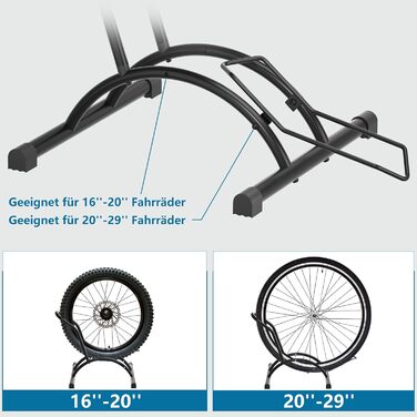 Підставка для велосипеда Urban Deco: міцна, вільна стоянка, для гірського та шосейного велосипеда, чорна