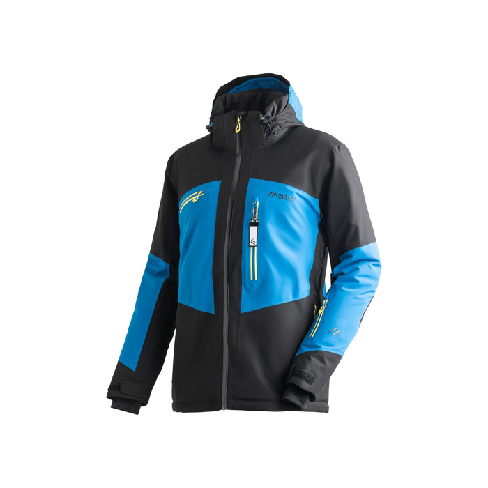 Чоловіча гірськолижна куртка Maier Sports Beskid 60 Black/Imperial Blue: водонепроникна, дихаюча, з 4-стороннім стретчем та утепленням mTHERM