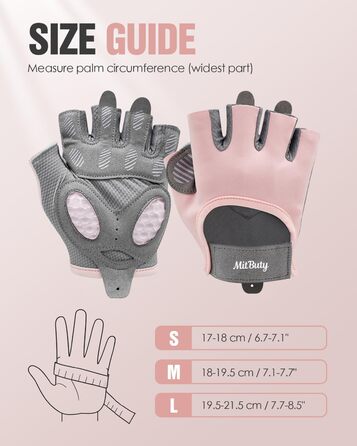 Тренувальні рукавички для чоловіків та жінок – фітнес рукавички для залу, важкої атлетики, кросфіту, силового спорту, спорту та тренувань. Рукавички з антиковзкими силіконовими точками та підкладкою на долоні. Рожеві, розмір M (18–19.5 см)