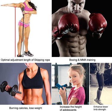 Скакалка TOQIBO з лічильником калорій та антиковзними ручками для тренувань, фітнесу, боксу та схуднення (для дітей та дорослих)