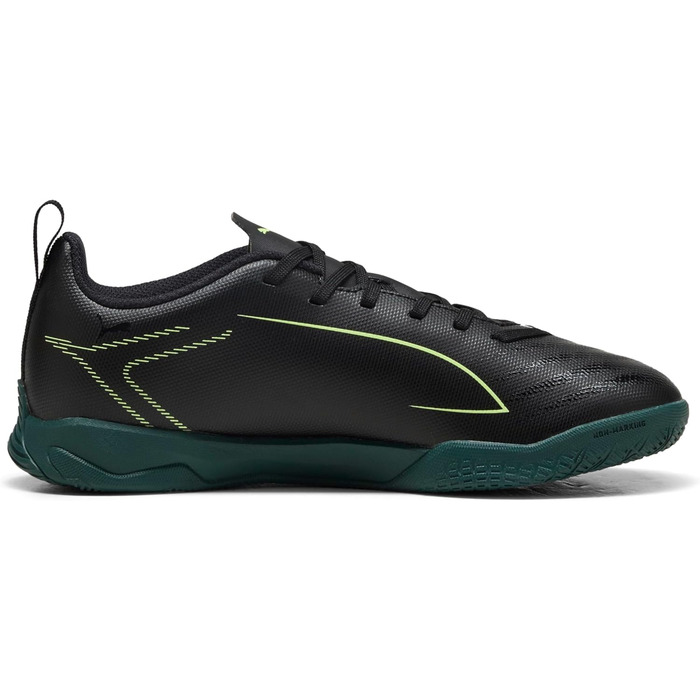 Дитячі футбольні бутси PUMA Ultra 6 Play It Jr для гри на твердих поверхнях (32 EU, Puma Black Fizzy Light Green)