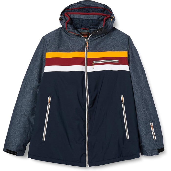 Killtec чоловіча куртка для катання на лижах Tirano Mn - функціональна куртка з відстібаною капюшоном та снігозахистом (M, темно-синій)