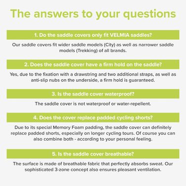 Покриття для велосипедного сидіння VELMIA з Memory Foam - м'яке, ергономічне, для жінок та чоловіків, підходить для трекінгу