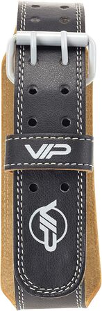 Шкіряний пояс для важкої атлетики ViP Auxilium Plus/Premium 4'/6', регульований, з м'якою підтримкою спини для пауерліфтингу, бодібілдингу, присідань, станова тяга