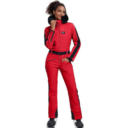 Жіночий сніговий костюм ALSOGO: теплий, водонепроникний, вітронепроникний комплект знімним коміром, червоний